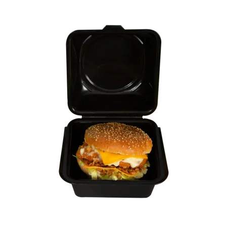 Boîte burger avec couvercle