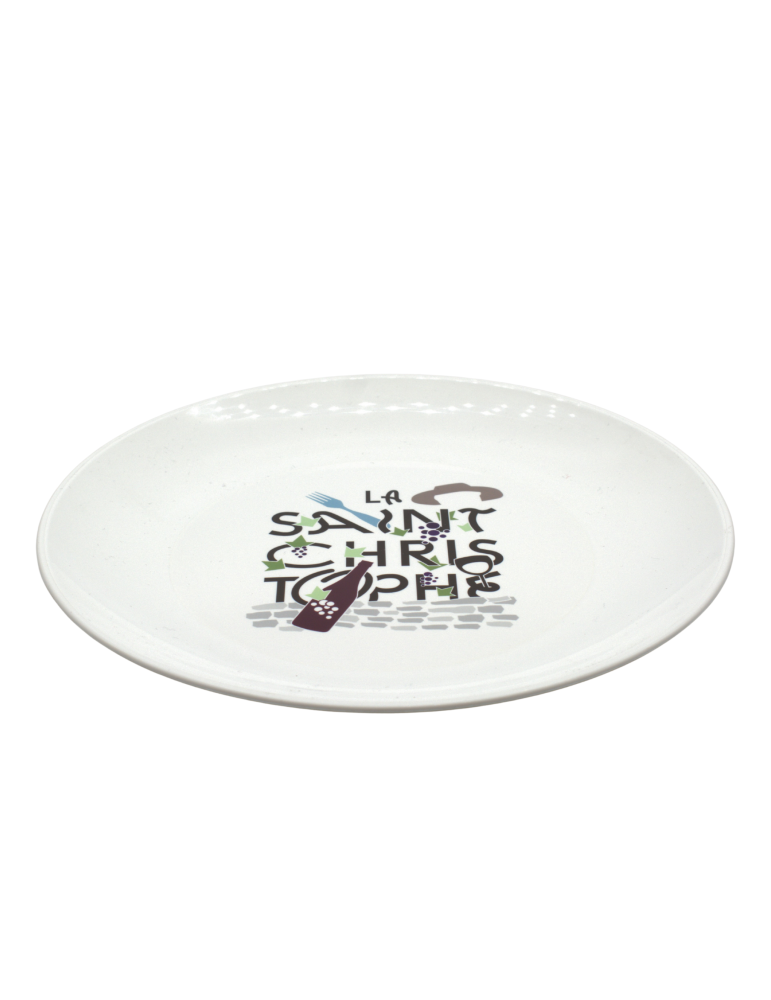 Assiette ronde 24 cm – Assiette plate réutilisable en PP